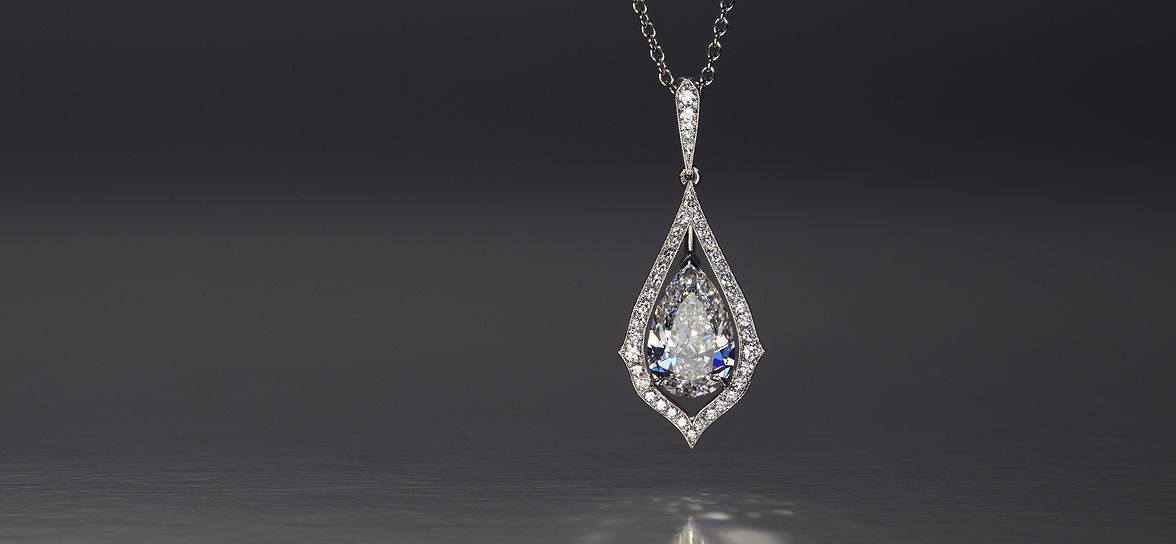 Diamond drop pendant 