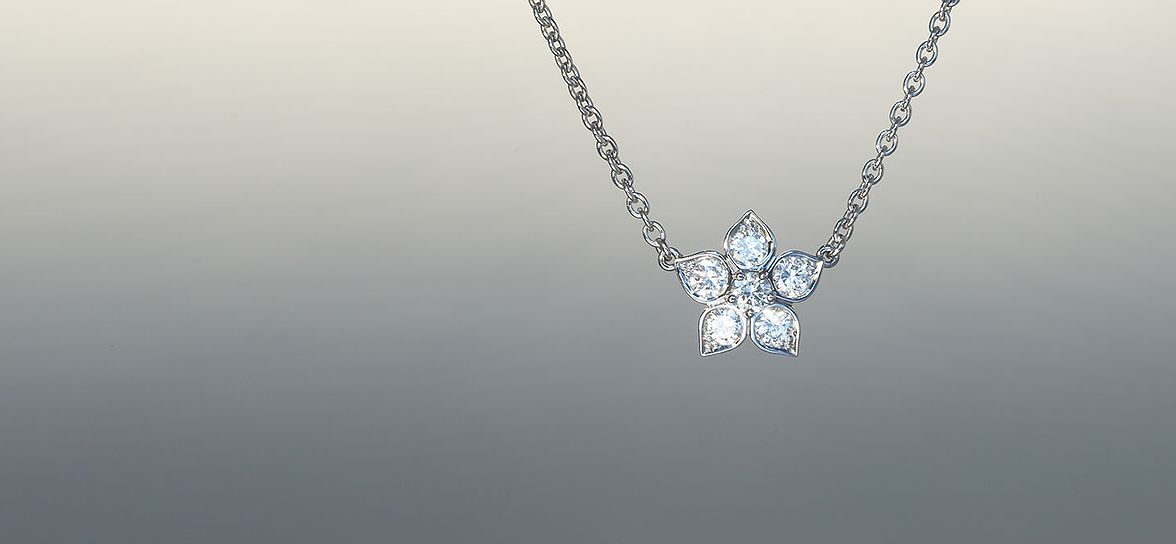 Diamond Flower Pendant