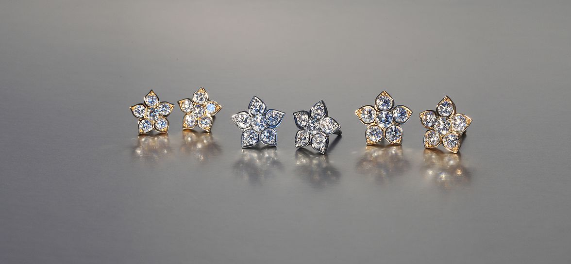 flower diamond studs 