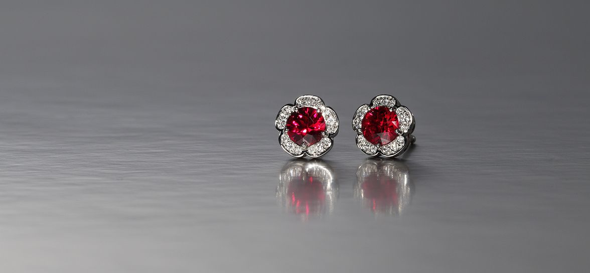 ruby earrings  