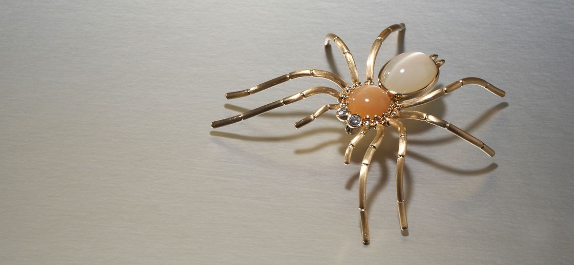 moonstone spider brooch 