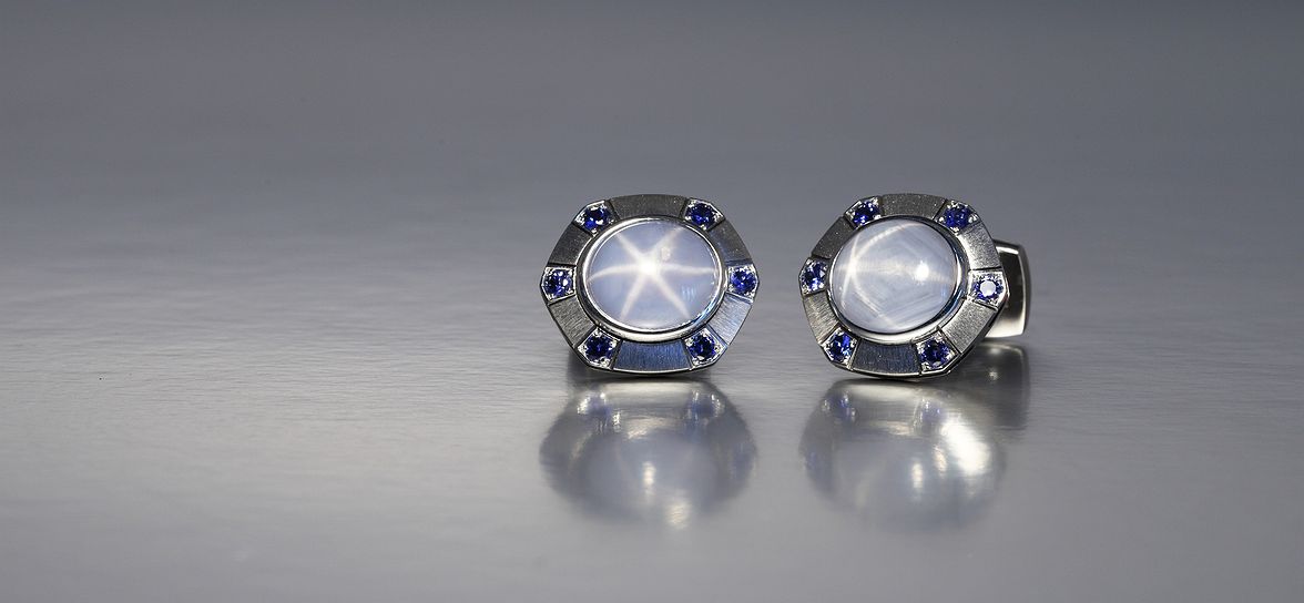 Starsapphire cufflinks 