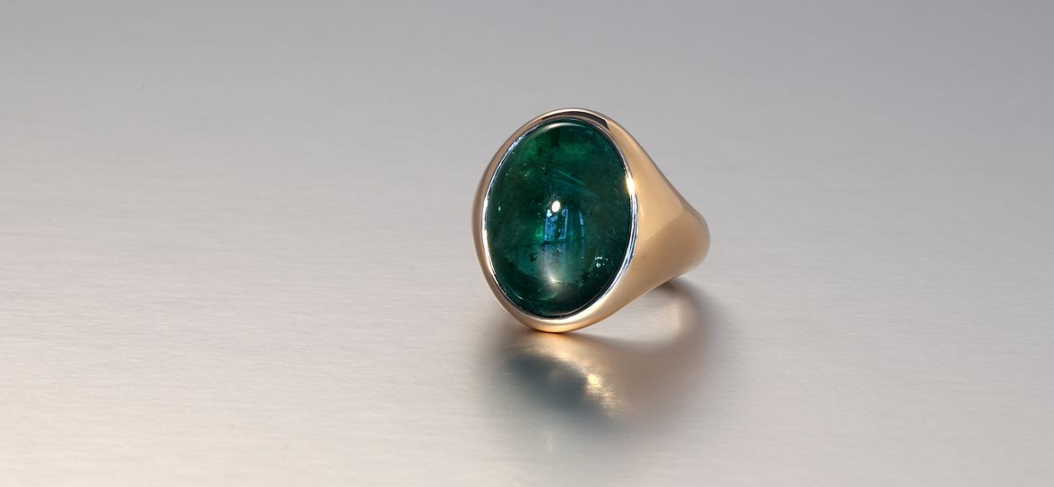 Tourmaline Cabochon Ring
