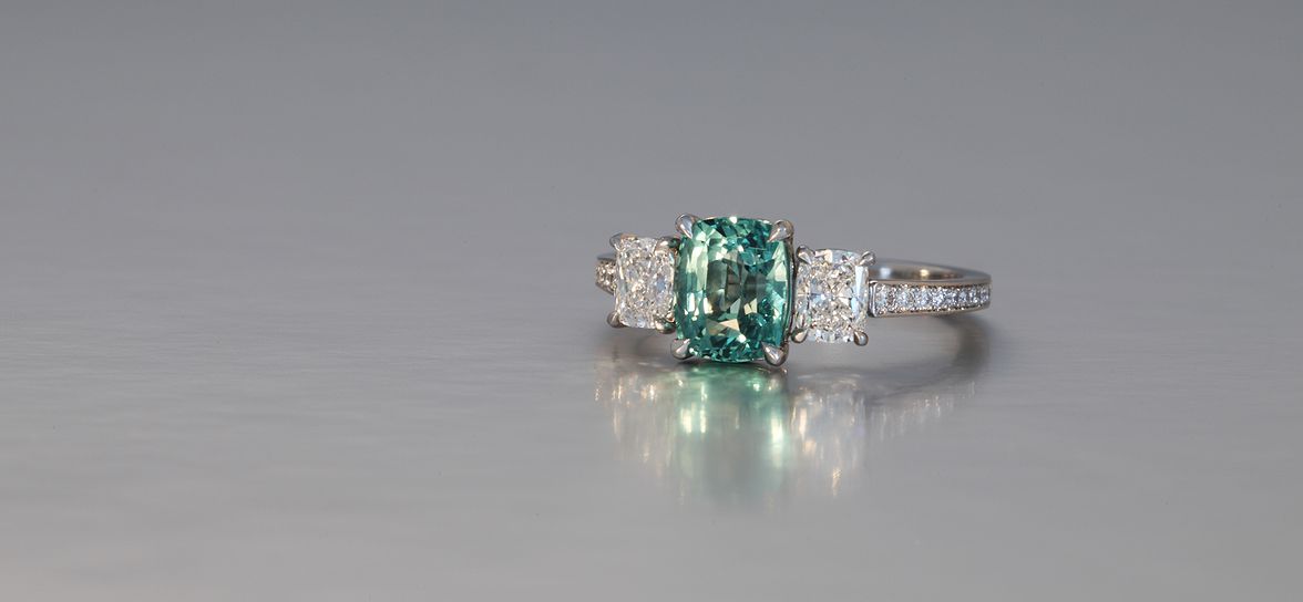 Chrysoberyl Diamond Ring 