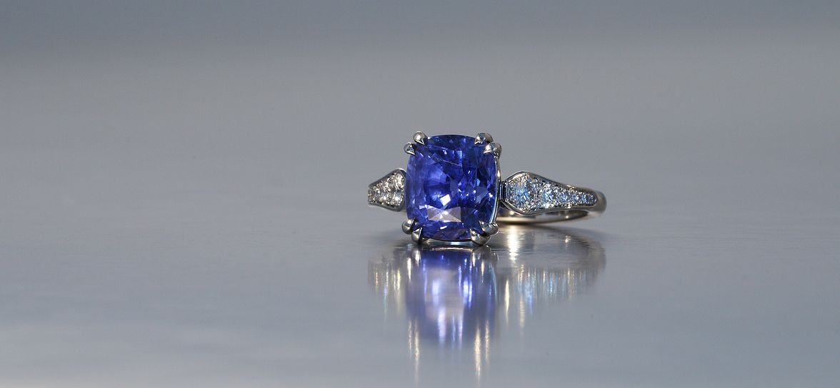 Sapphire Cushion Ring