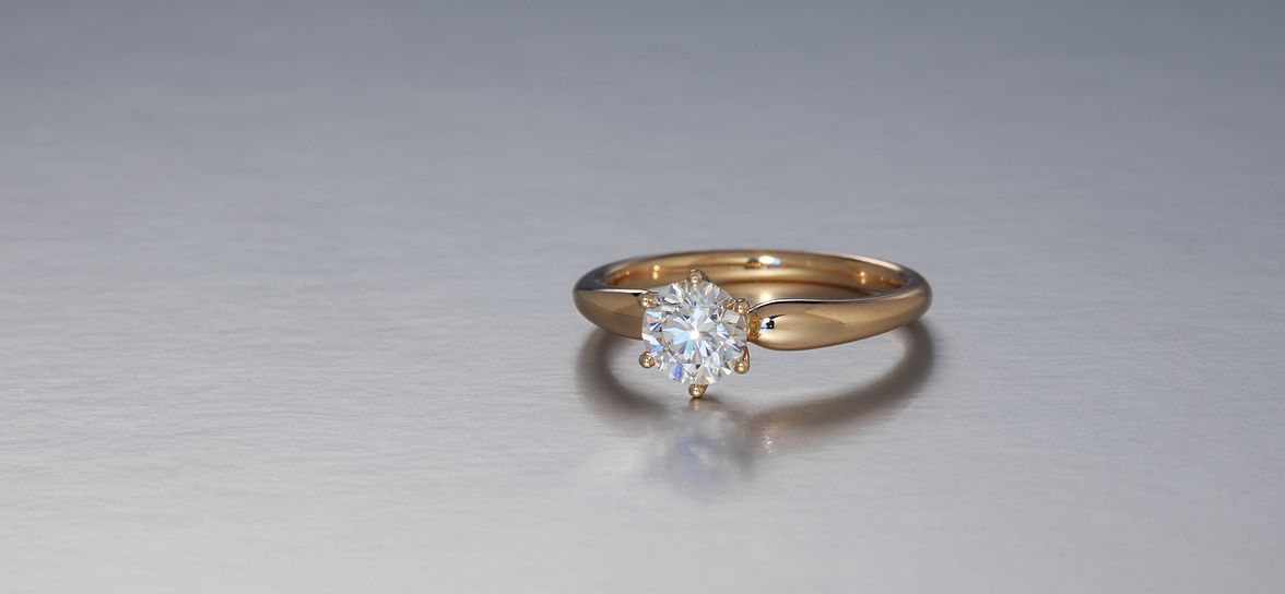 0.56ct diamond in rose gold ring